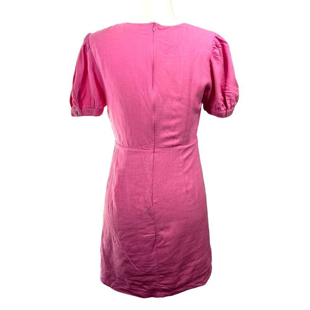 4SI3NNA Women Medium Pink Front tie Dress - Picture 3 of 7